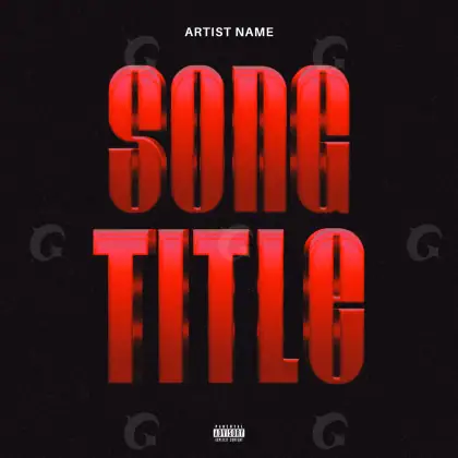 Arte de portada musical «Red Lettering»: tipografía y abstracción; color rojo