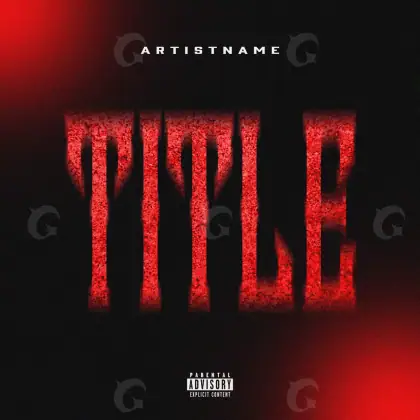 Portada prediseñada «Red Lettering»: tipografía; color rojo