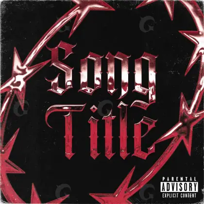Portada para canción «Red Lettering»: tipografía; color rojo