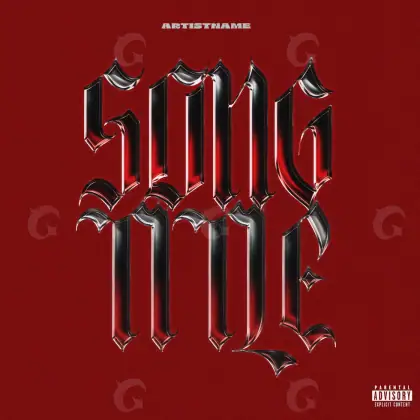 Arte de portada musical «Red Lettering»: tipografía; color rojo