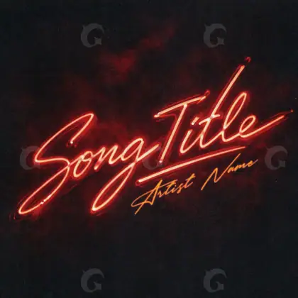 Portada para canción «Red Lettering»: tipografía y abstracción; color rojo