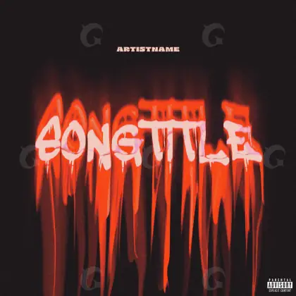 Arte de portada musical «Red Lettering»: tipografía; color rojo