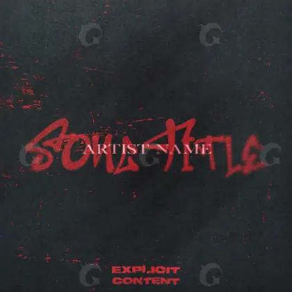 Portada para canción «Red Lettering»: tipografía; color rojo