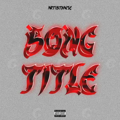 Portada para canción «Red Lettering»: tipografía; color rojo