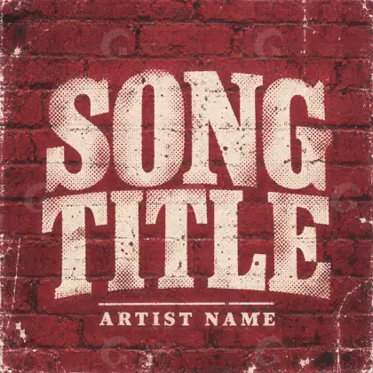 Album cover art “Red Lettering”: lettering, red tones