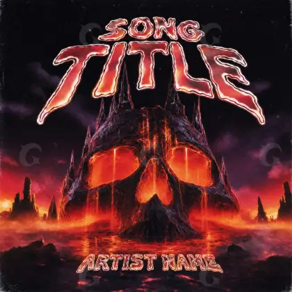Album cover art “Red Lettering”: lettering, red tones