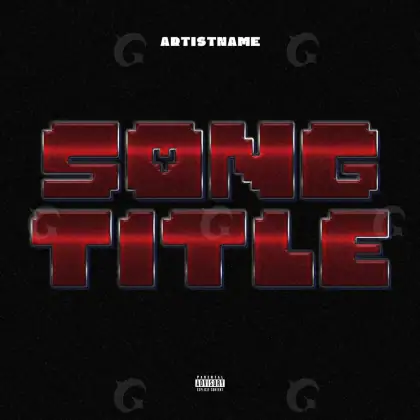 Arte de portada musical «Red Lettering»: tipografía y abstracción; color rojo