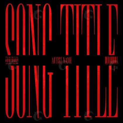 Portada para canción «Red Lettering»: tipografía; color rojo