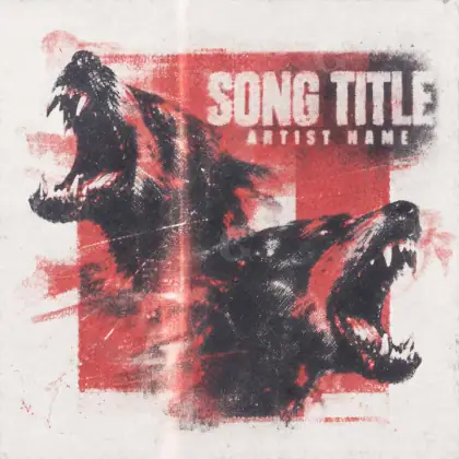 Arte de portada musical «Red Lettering»: tipografía; color rojo