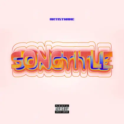 Music cover artwork “Red Lettering”: lettering and abstract, red tones