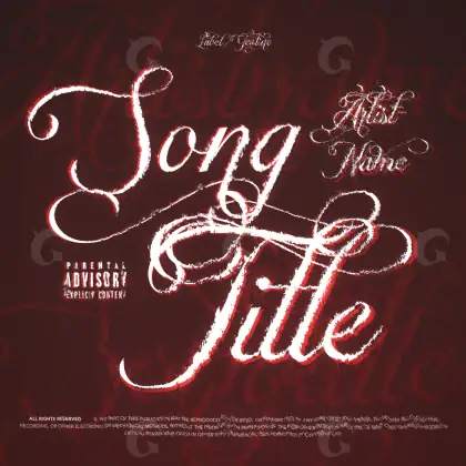 Arte de portada musical «Red Lettering»: tipografía; color rojo