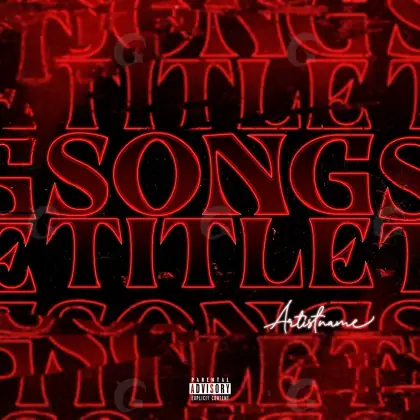 Music cover artwork “Red Lettering”: lettering, red tones