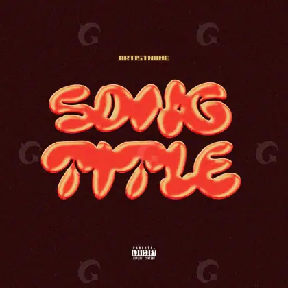Premade cover art “Red Lettering”: lettering, red tones