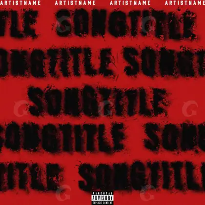 Album cover art “Red Lettering”: lettering, red tones