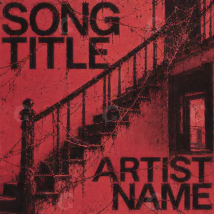 Album cover art “Red Lettering”: lettering, red tones