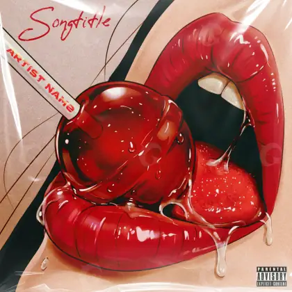 Album cover art “Red Lettering”: lettering, red tones
