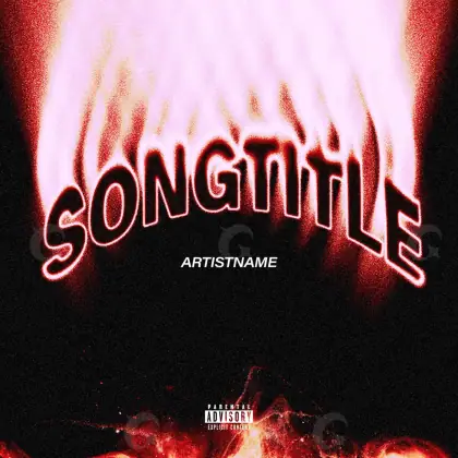 Album cover art “Red Lettering”: lettering, red tones