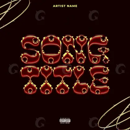 Album cover art “Red Lettering”: lettering, red tones