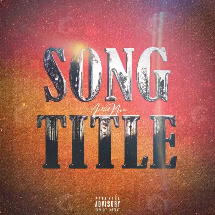 Premade cover art “Red Lettering”: lettering, red tones