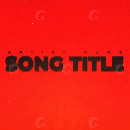 Music cover artwork “Red Lettering”: lettering, red tones
