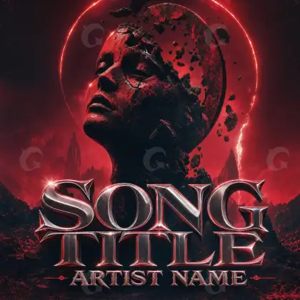 Album cover art “Red Lettering”: lettering, red tones