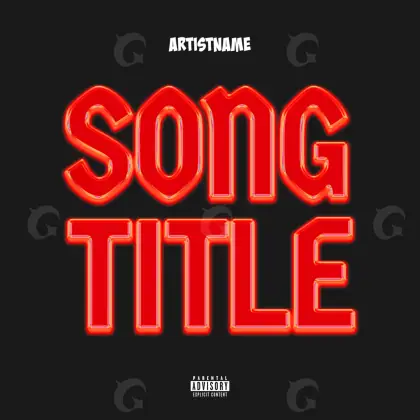 Music cover artwork “Red Lettering”: lettering, red tones