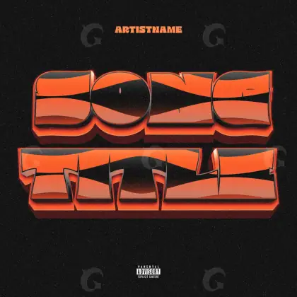 Portada para canción «Red Lettering»: tipografía y abstracción; color rojo