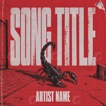 Album cover art “Red Lettering”: lettering, red tones