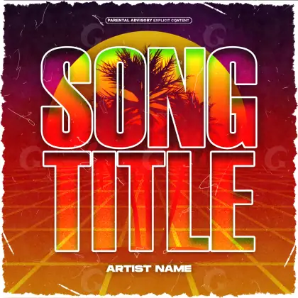Premade cover art “Red Lettering”: lettering, red tones