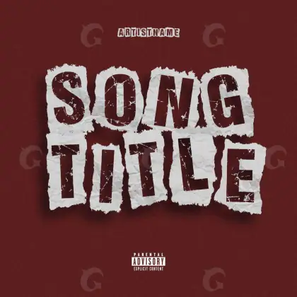 Music cover artwork “Red Lettering”: lettering and abstract, red tones