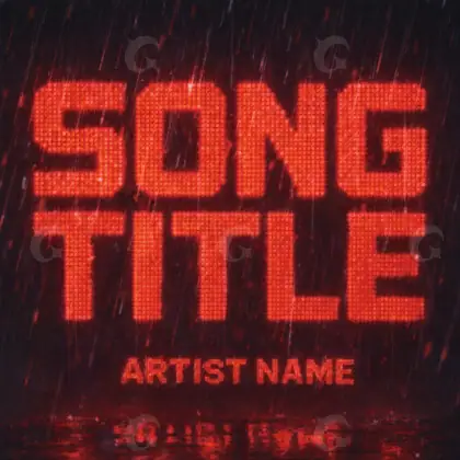 Обложка для песни «Red Lettering»: типографика; палитра — красная