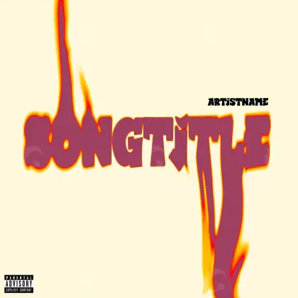 Portada para canción «Red Lettering»: tipografía; color rojo