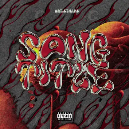 Album cover art “Red Lettering”: lettering, red tones
