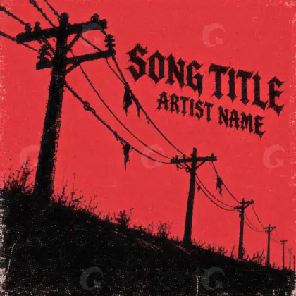 Music cover artwork “Red Lettering”: lettering, red tones
