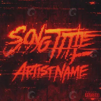 Album cover art “Red Lettering”: lettering, red tones