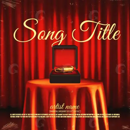 Music cover artwork “Red Lettering”: lettering, red tones