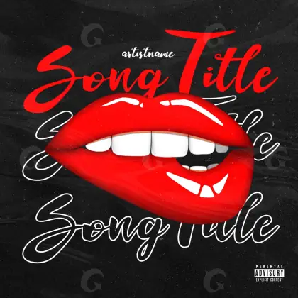 Music cover artwork “Red Lips”: lips, red tones