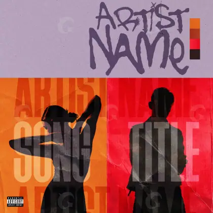 Portada para canción «Red Man»: hombre y silueta; color rojo