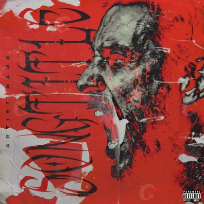 Portada para canción «Red Man»: hombre y rostro; color rojo