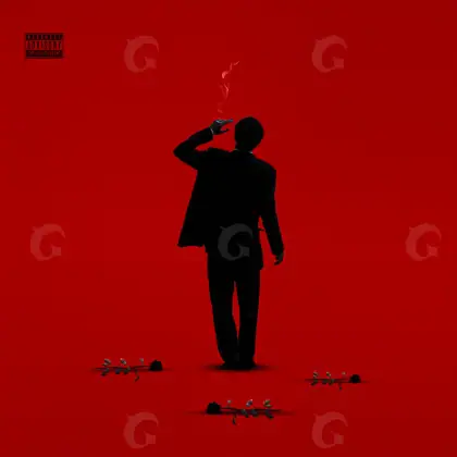 Album cover art “Red Man”: man and hand, red tones