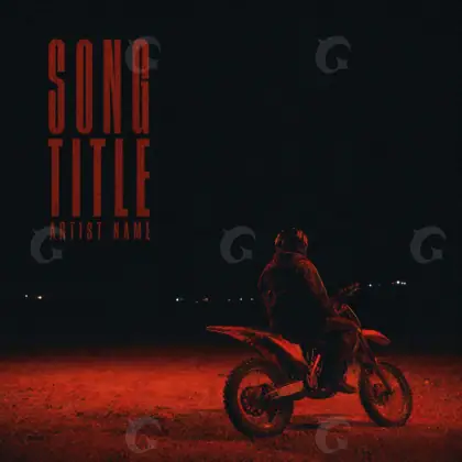 Portada prediseñada «Red Motorbike»: moto; color rojo