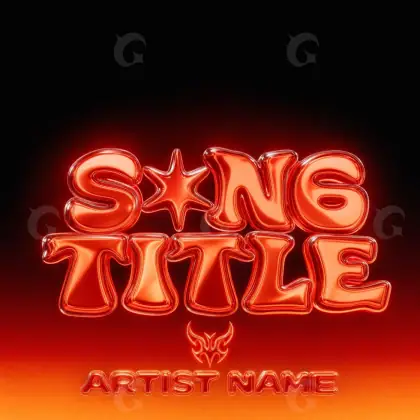 Album cover art “Red Neon”: neon and bird, red tones