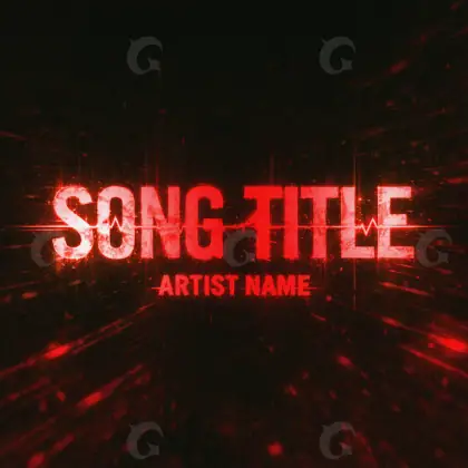 Arte de portada musical «Red Neon»: neón; color rojo