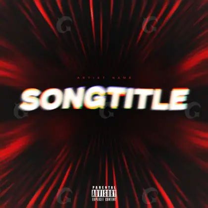 Album cover art “Red Neon”: neon, red tones
