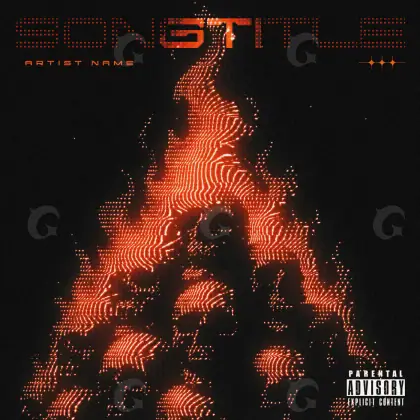 Music cover artwork “Red Neon”: neon, red tones