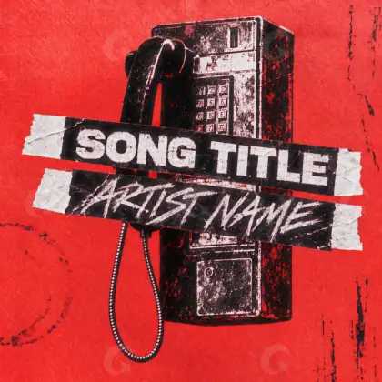 Premade cover art “Red Phone”: phone, red tones