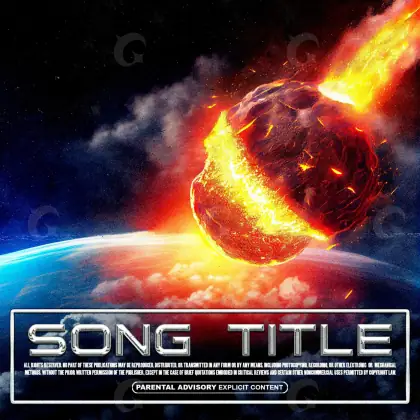 Premade cover art “Red Planet”: planet and cloud, red tones