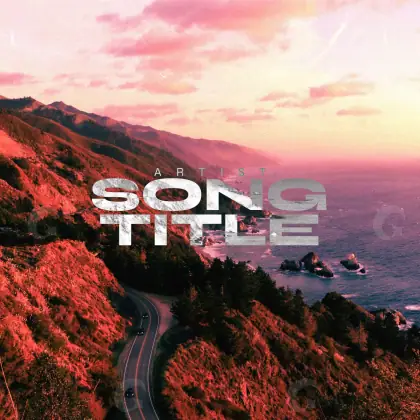 Music cover artwork “Red Road”: road and tree, red tones