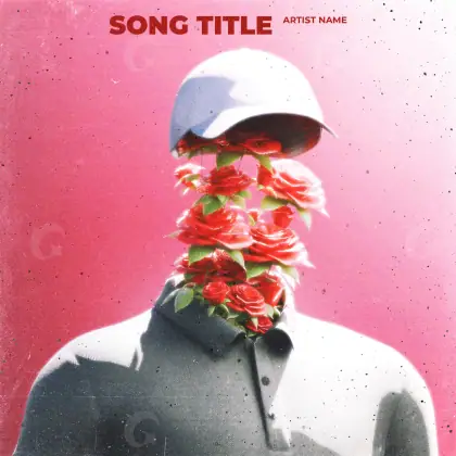 Premade cover art “Red Rose”: rose, red tones