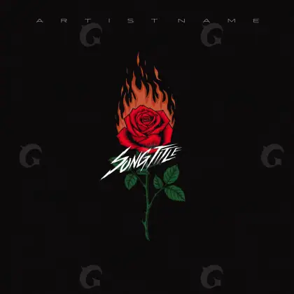 Обложка для альбома «Red Rose»: роза; палитра — красная